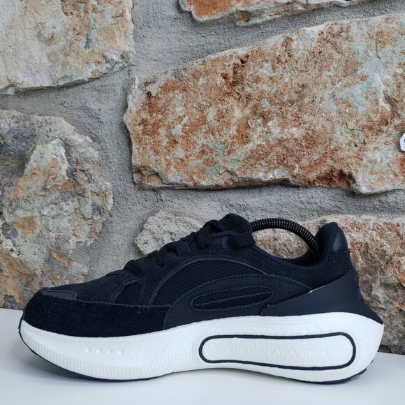 Under Armour Phantom 4 Luxe Sneaker Men's 8 / Womens 9.5 Black/White NEW - Picture 7 of 13
